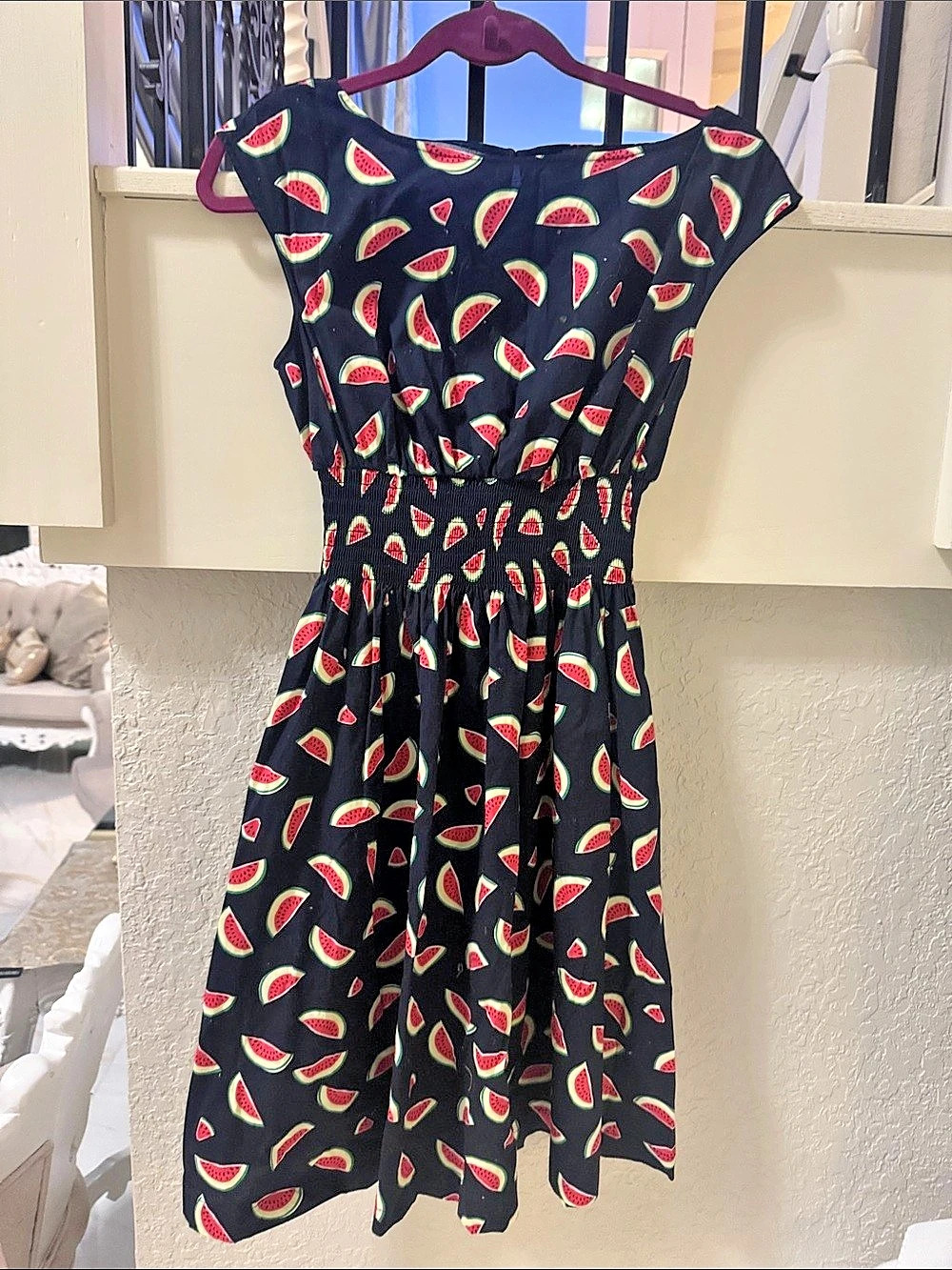 Watermelon Print Midi Dress Like New
